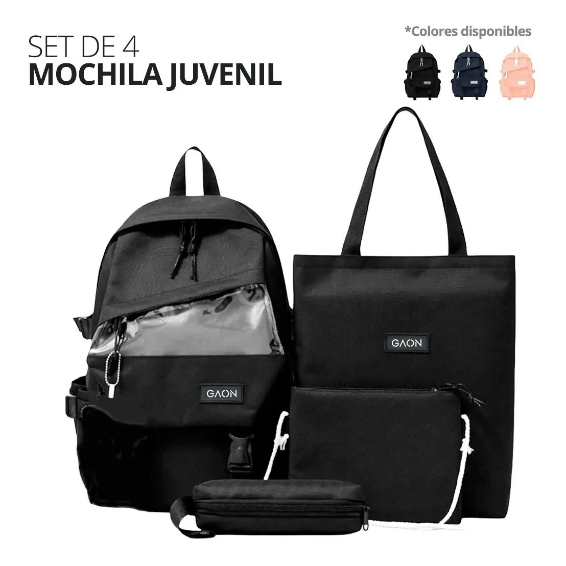 Mochila Escolar Bolsa Lapicera Juvenil Para Hombre Y Mujer