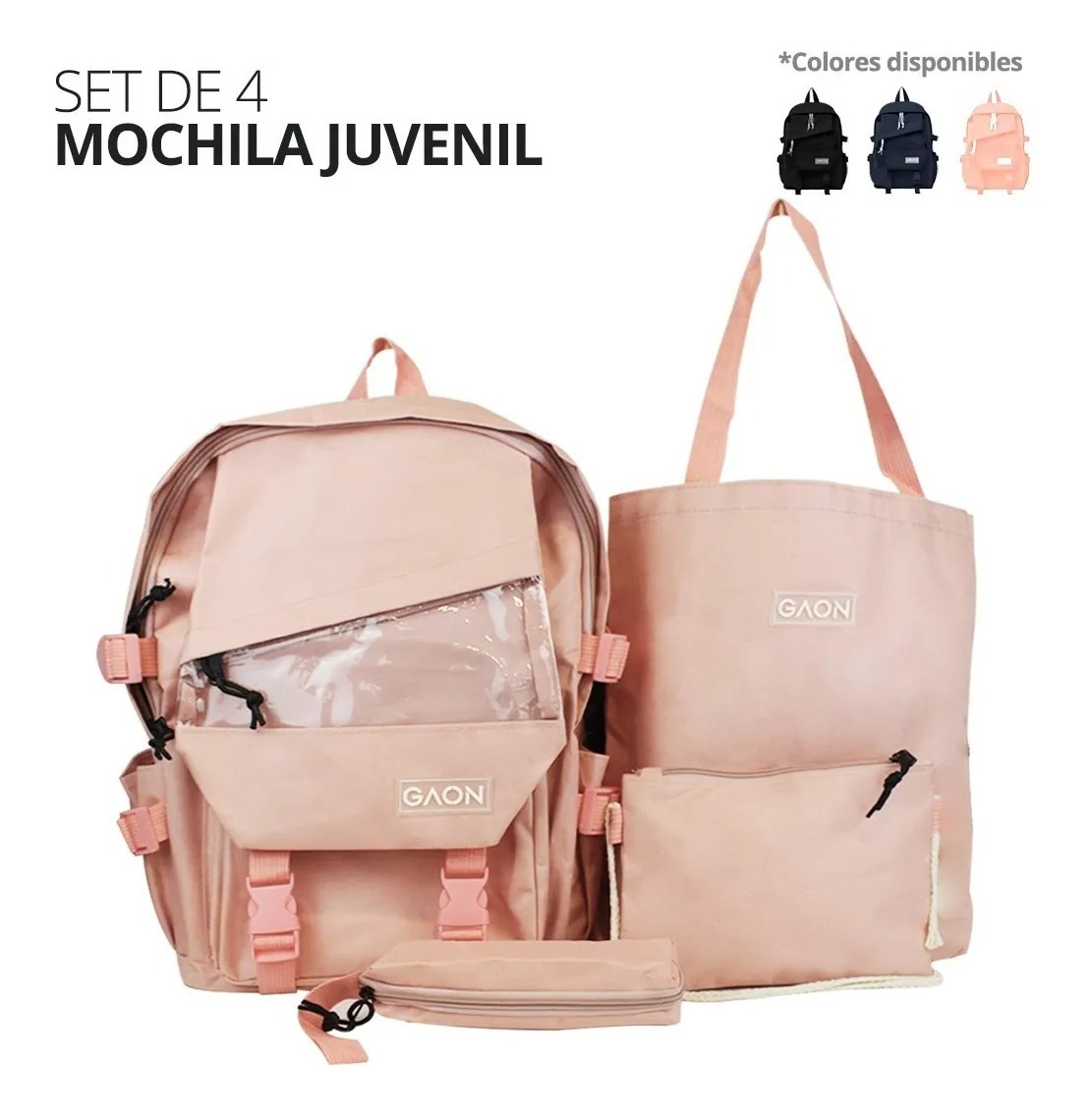 Mochila Escolar Bolsa Lapicera Juvenil Para Hombre Y Mujer