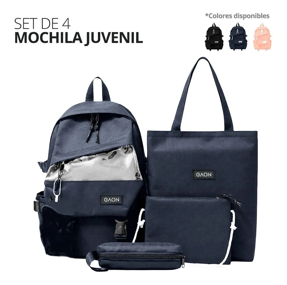 Mochila Escolar Bolsa Lapicera Juvenil Para Hombre Y Mujer
