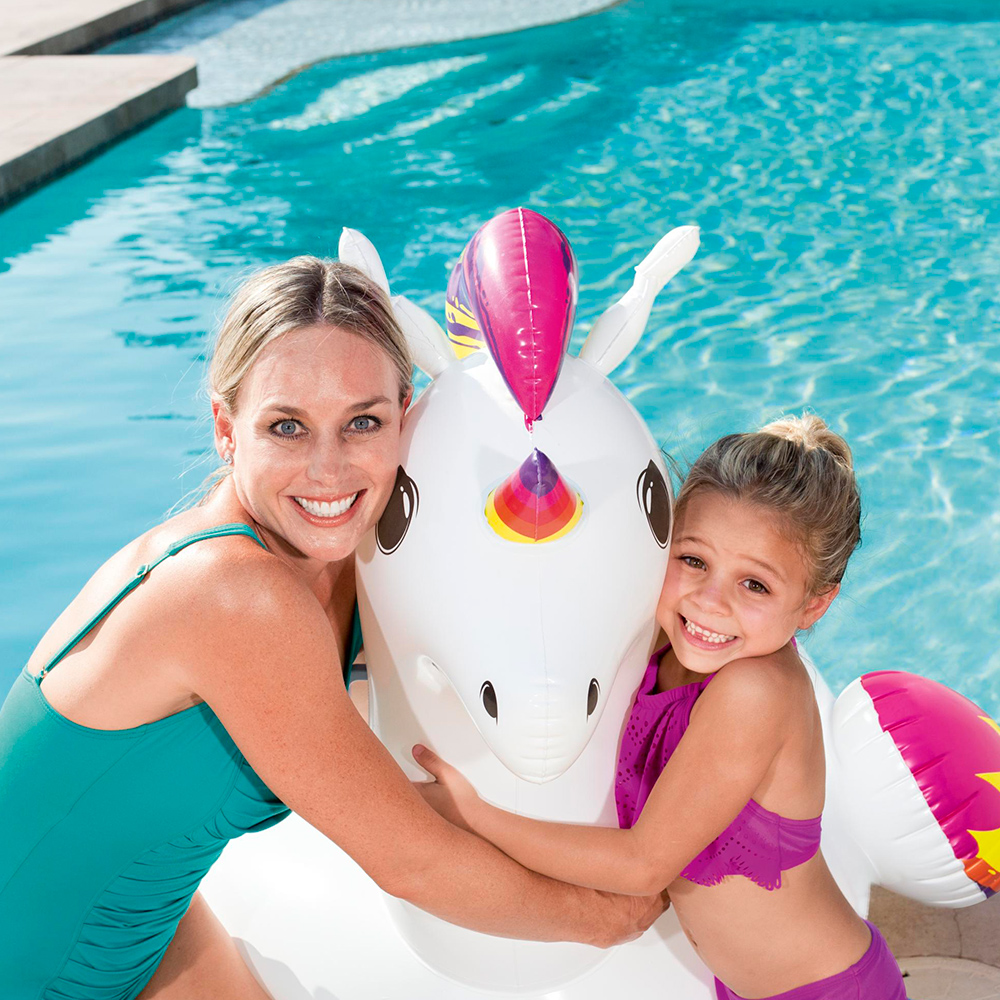 Inflable Montable Bestway Salvavidas Con Forma De Unicornio 150 cm