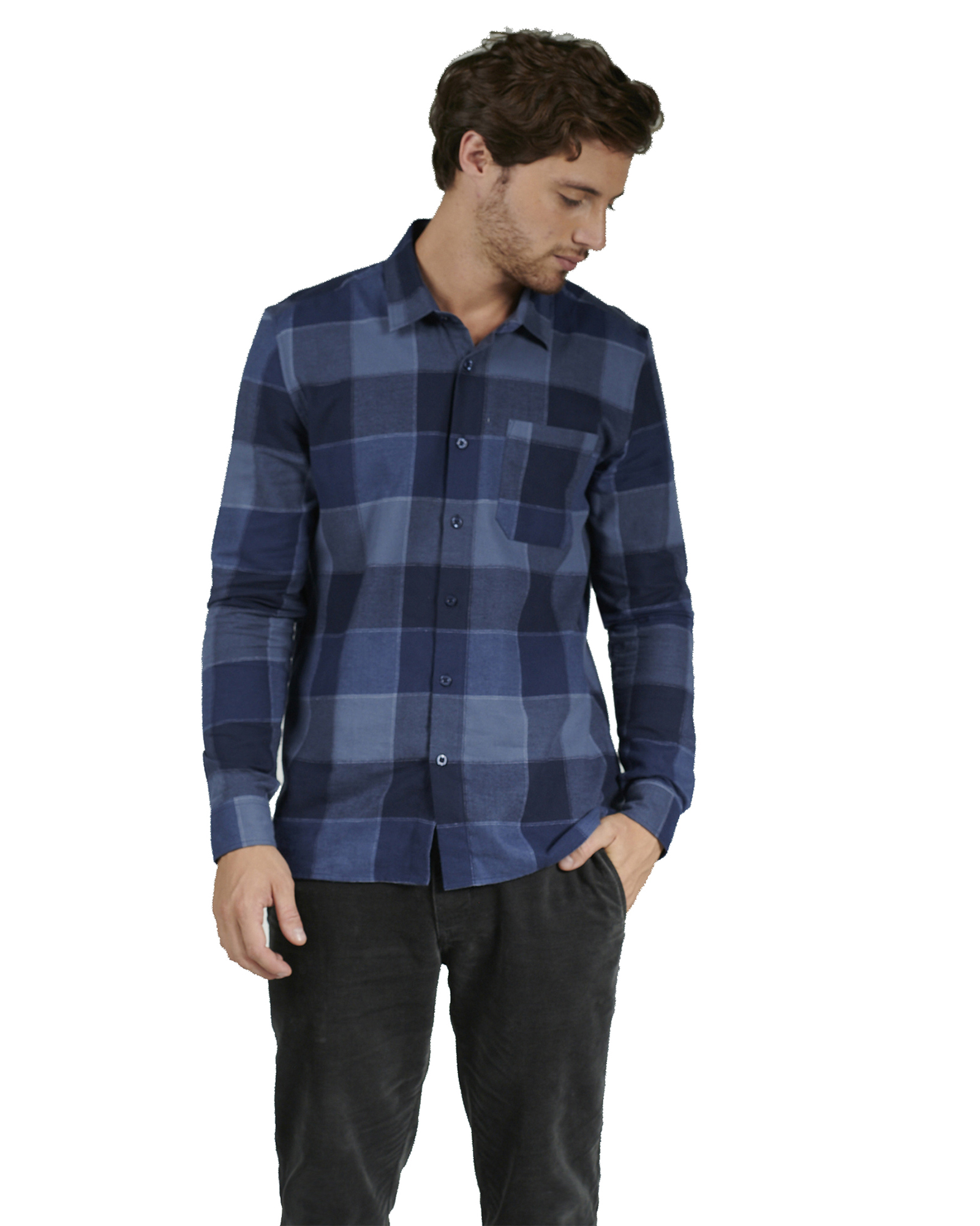 Camisa De Tela De Franela Para Hombre 228207 Generra