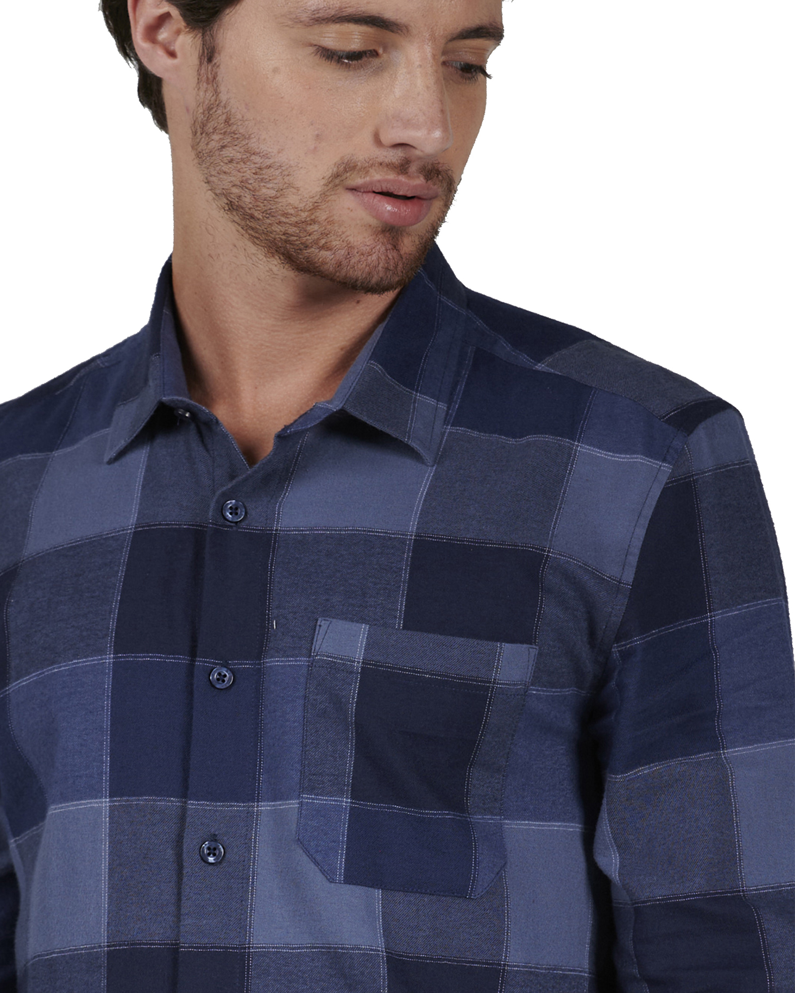 Camisa De Tela De Franela Para Hombre 228207 Generra