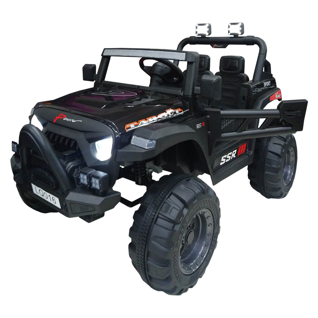 Montable Electrico Camioneta Jeep 12V 2 Motores Traseros a Control Remoto