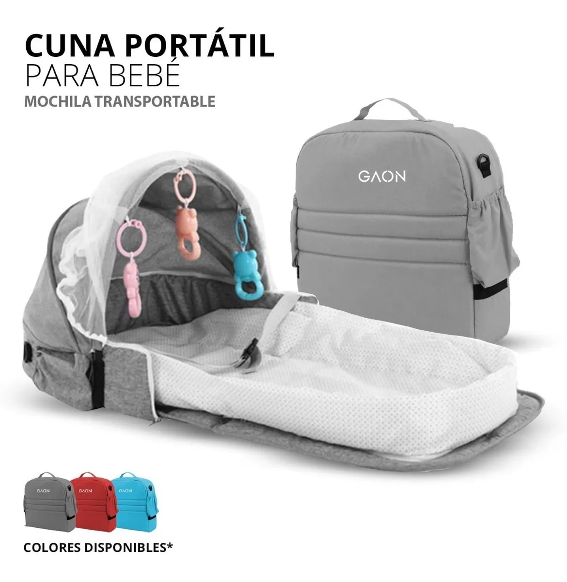  Juno Moisés – Cama portátil para bebé + colchón de