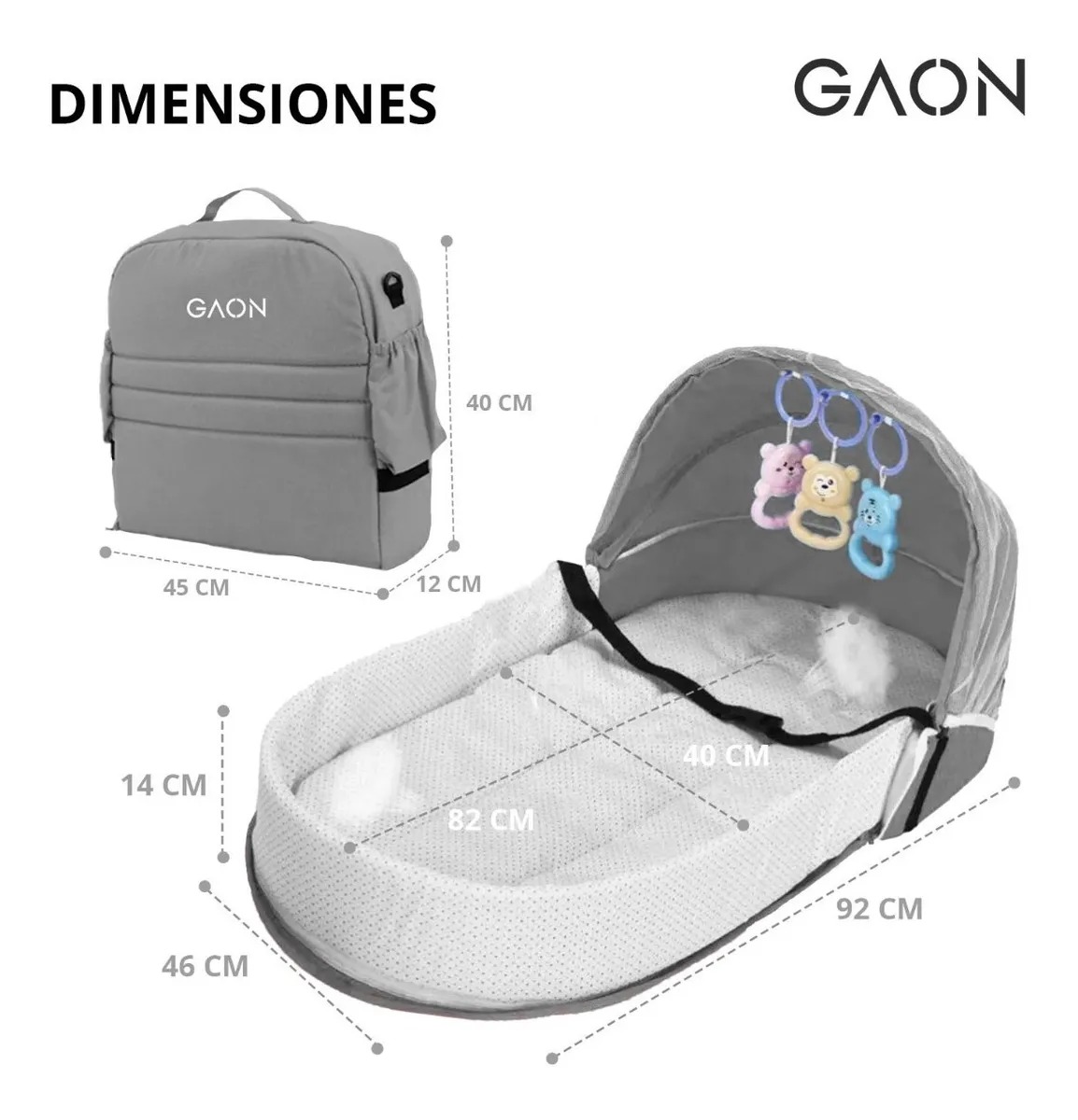 Moises Cuna Cama Portatil Para Bebe Plegable Con Mosquitero