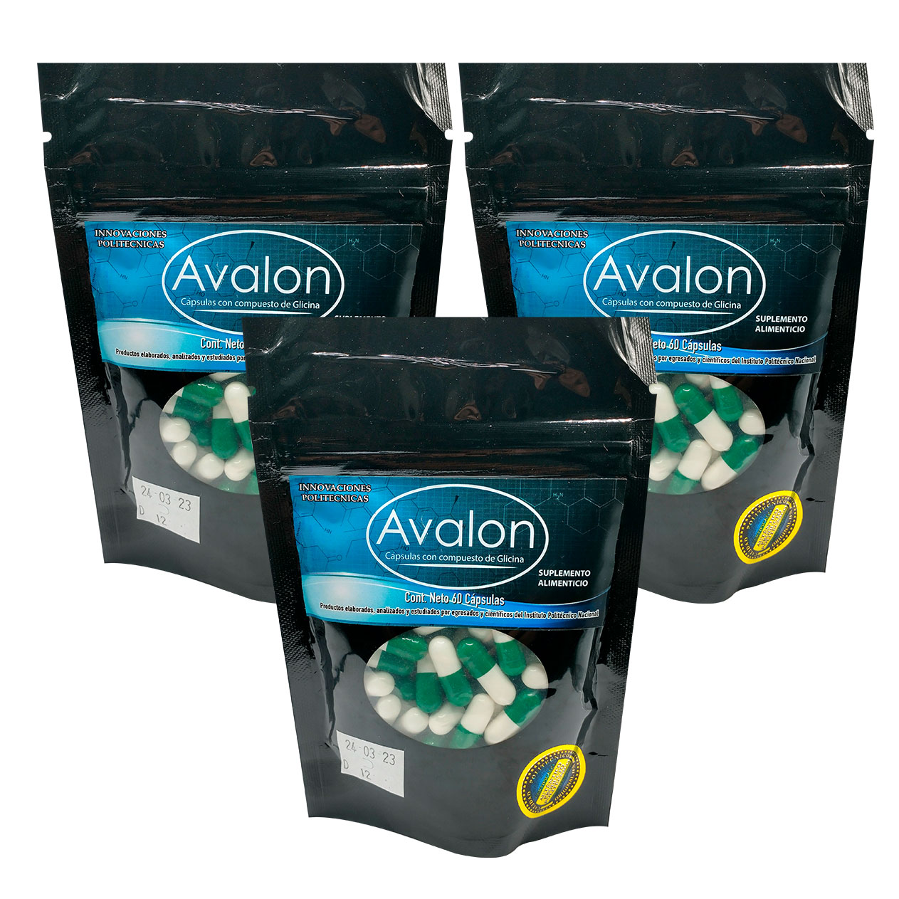Avalon, Innovaciones Politecnicas, capsulas glicina 3 Pack