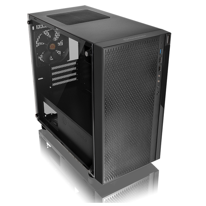 Gabinete Thermaltake Versa H18, Micro-Tower, Micro-ATX/Mini-ITX, USB 3.0, sin Fuente, Negro