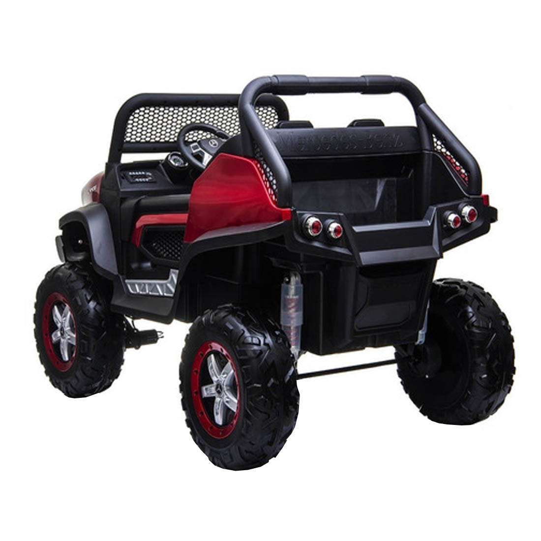 Montable Electrico Infantil Razer Unimog 4X4 12V a Control Remoto Rojo Metalico