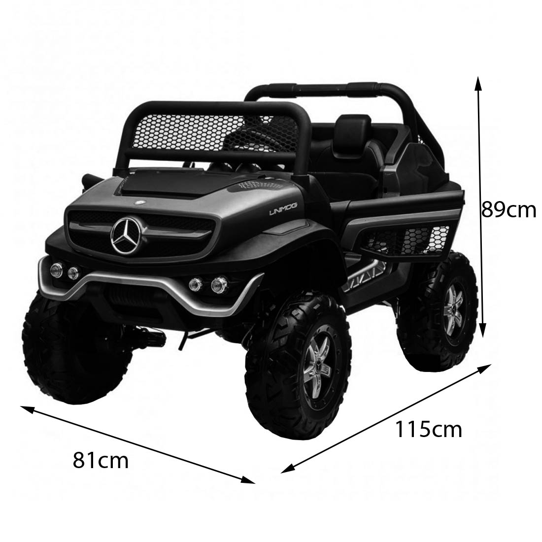 Montable Electrico Infantil Razer Unimog 4X4 12V a Control Remoto Rojo Metalico