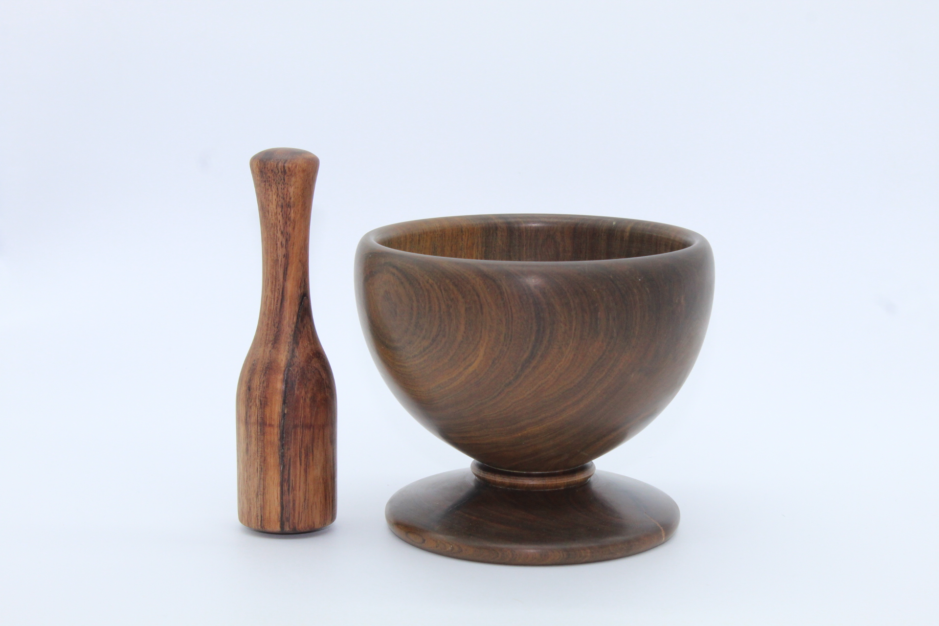 MORTERO ARTESANAL DE MADERA HECHO A MANO PARA SALSAS CASERAS O DECORACIÓN