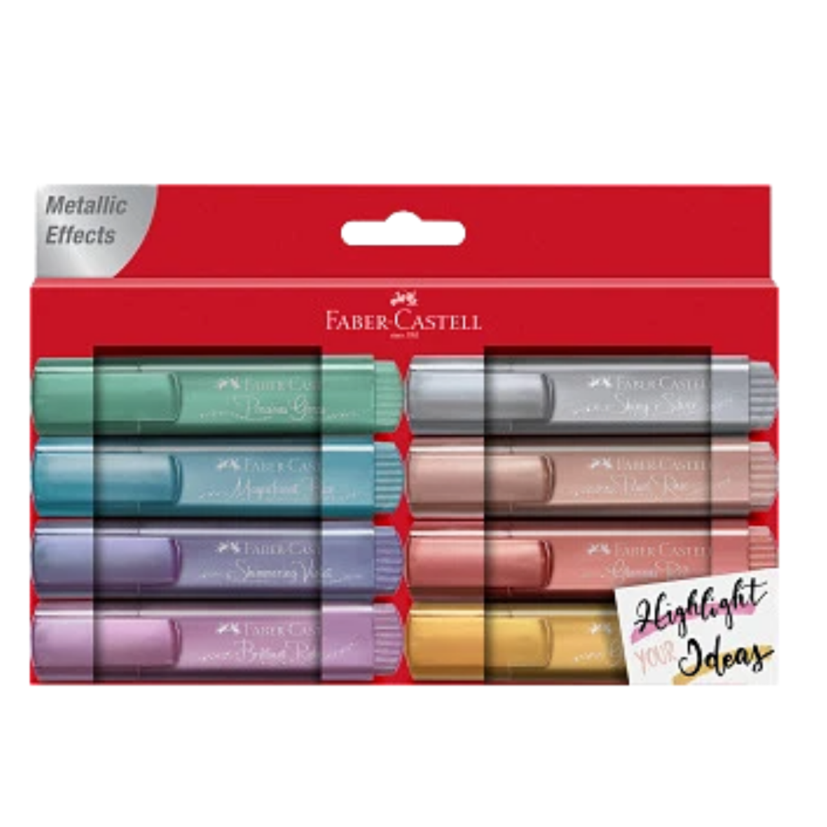 8 Marcadores Faber Castell Metalicos TL 46 Diferentes Colores