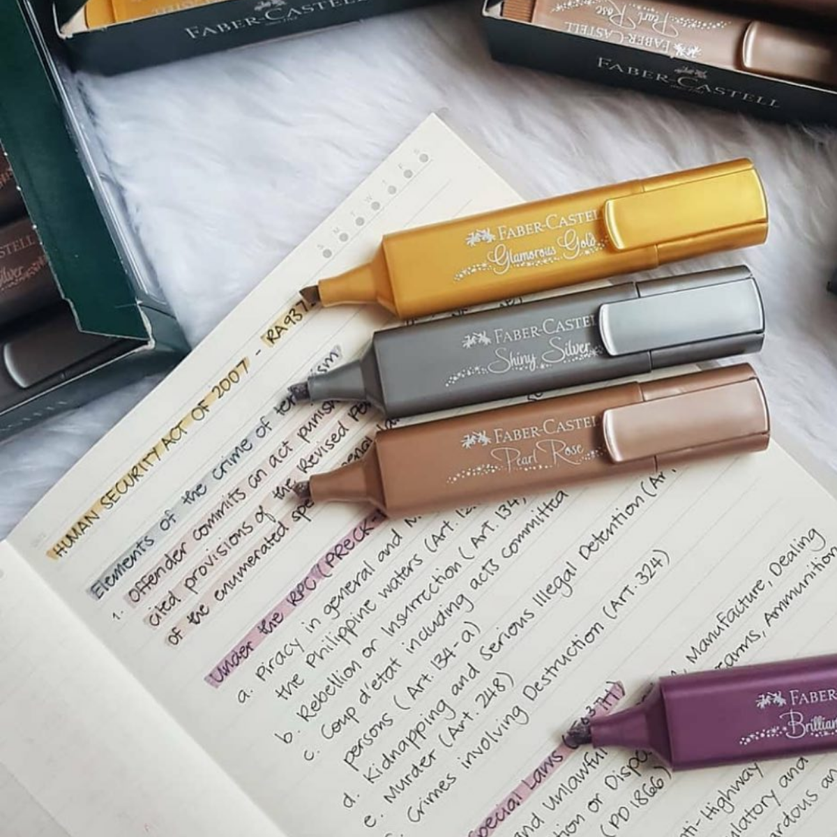 8 Marcadores Faber Castell Metalicos TL 46 Diferentes Colores
