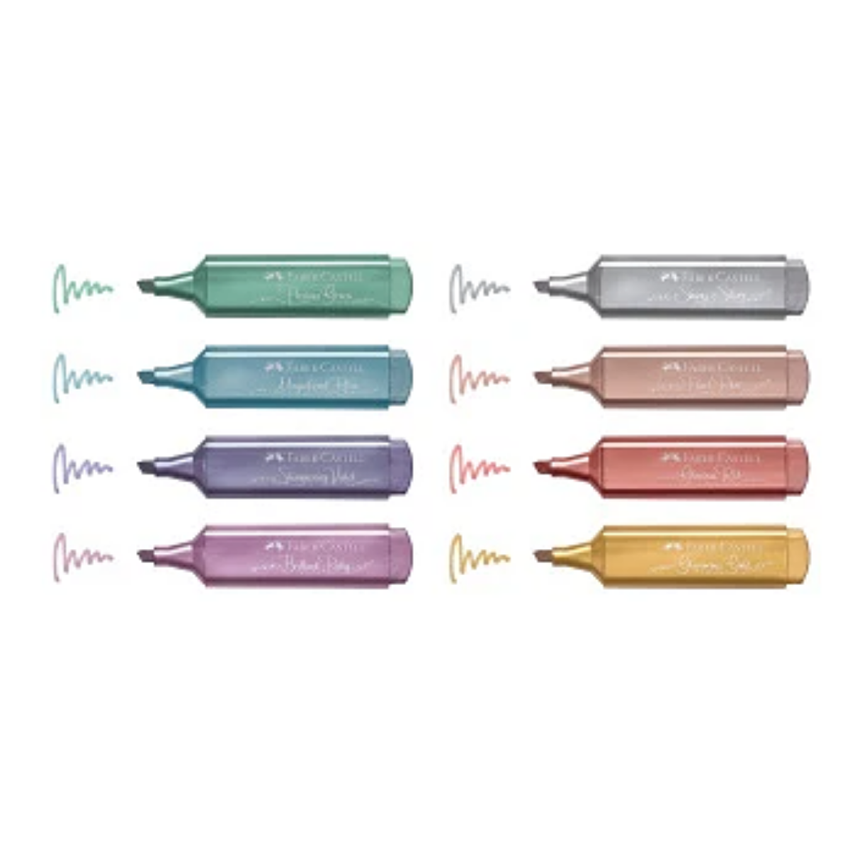 8 Marcadores Faber Castell Metalicos TL 46 Diferentes Colores