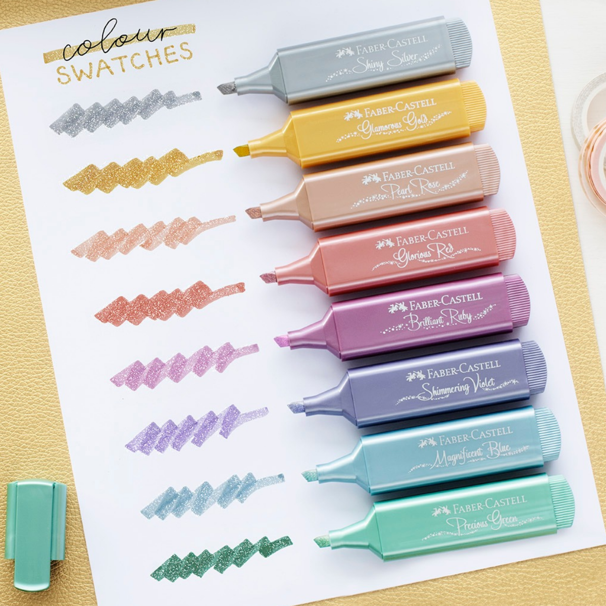 8 Marcadores Faber Castell Metalicos TL 46 Diferentes Colores