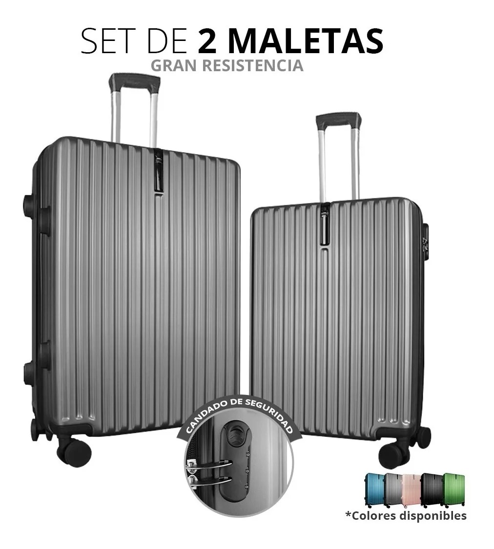 Paquete de 2 candados para equipaje (gris), candado de seguridad de 3  posiciones, candado combinado, candado combinado para maletas de viaje JM