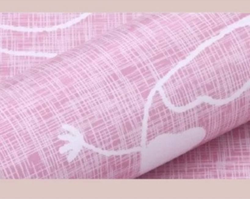 Papel Tapiz Adherible Rosa Animales Infantil 10m X 45cm