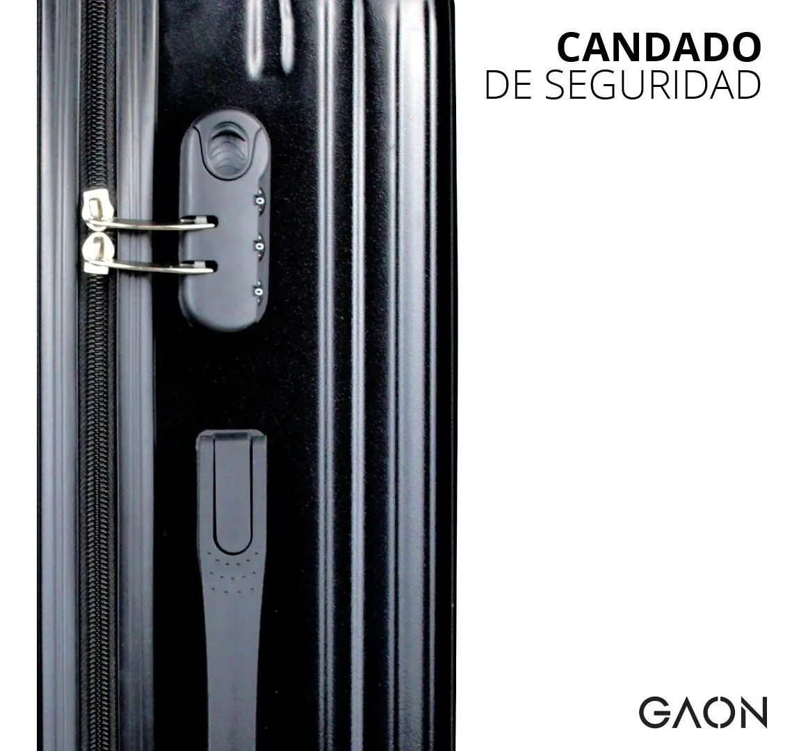 Set 2 Maletas De Viaje Con Ruedas Candado Antirrobo Negro