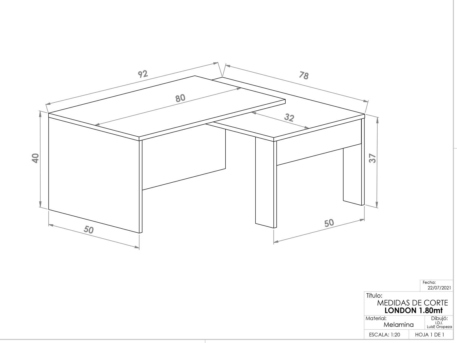Mesa de Centro Barceló Roble Gris
