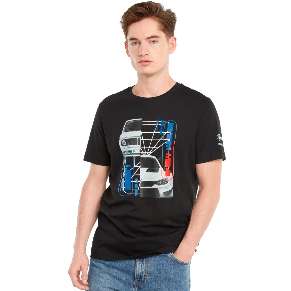 Puma BMW Playera Negro/Estampado Caballero 53119401