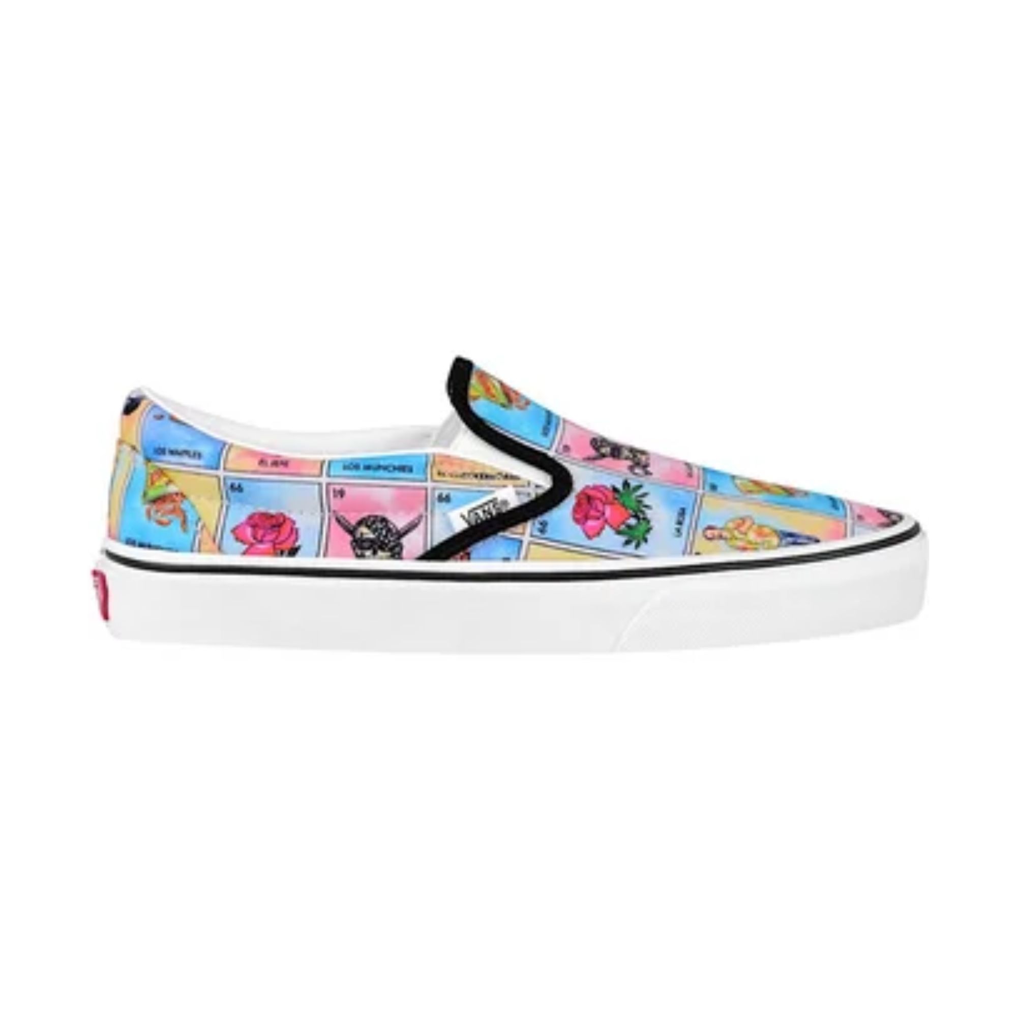 Tenis Vans Slip On "LOS VANS" Lotería Multicolor Unisex Originales 4U38WN1