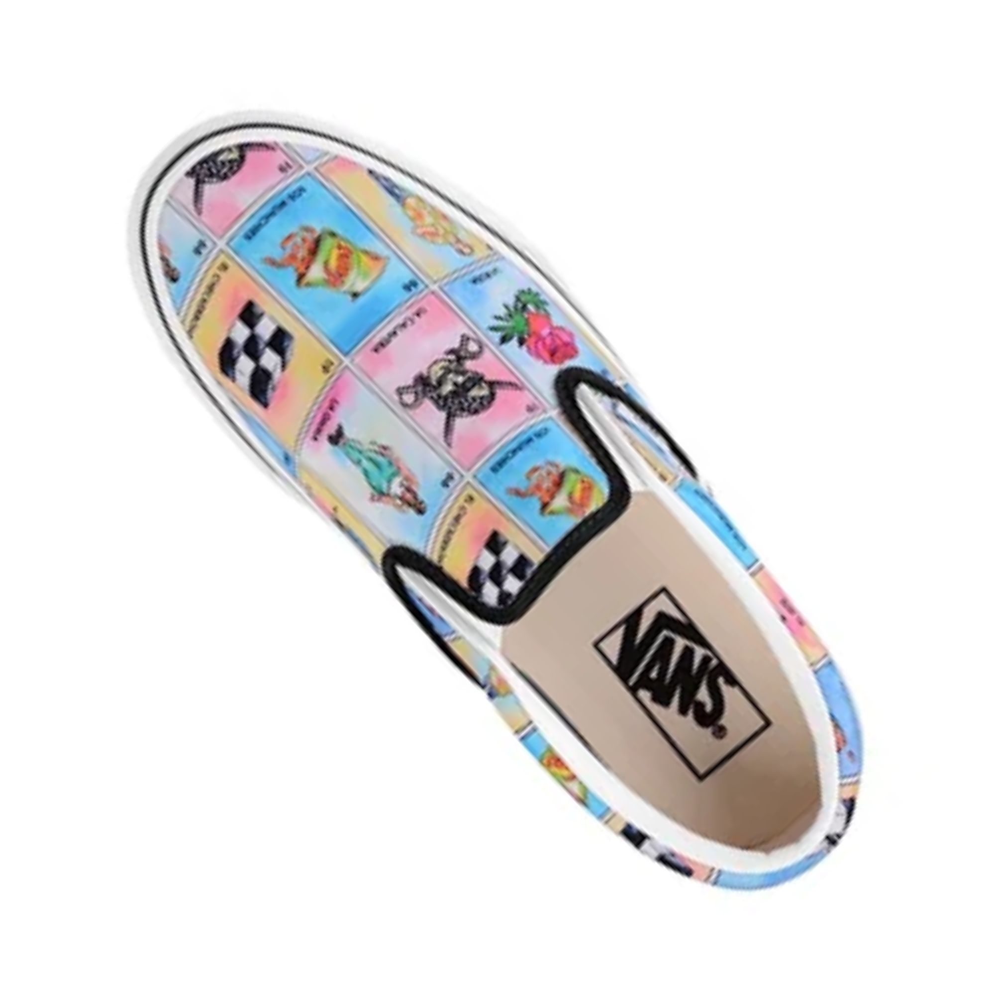 Tenis Vans Slip On "LOS VANS" Lotería Multicolor Unisex Originales 4U38WN1
