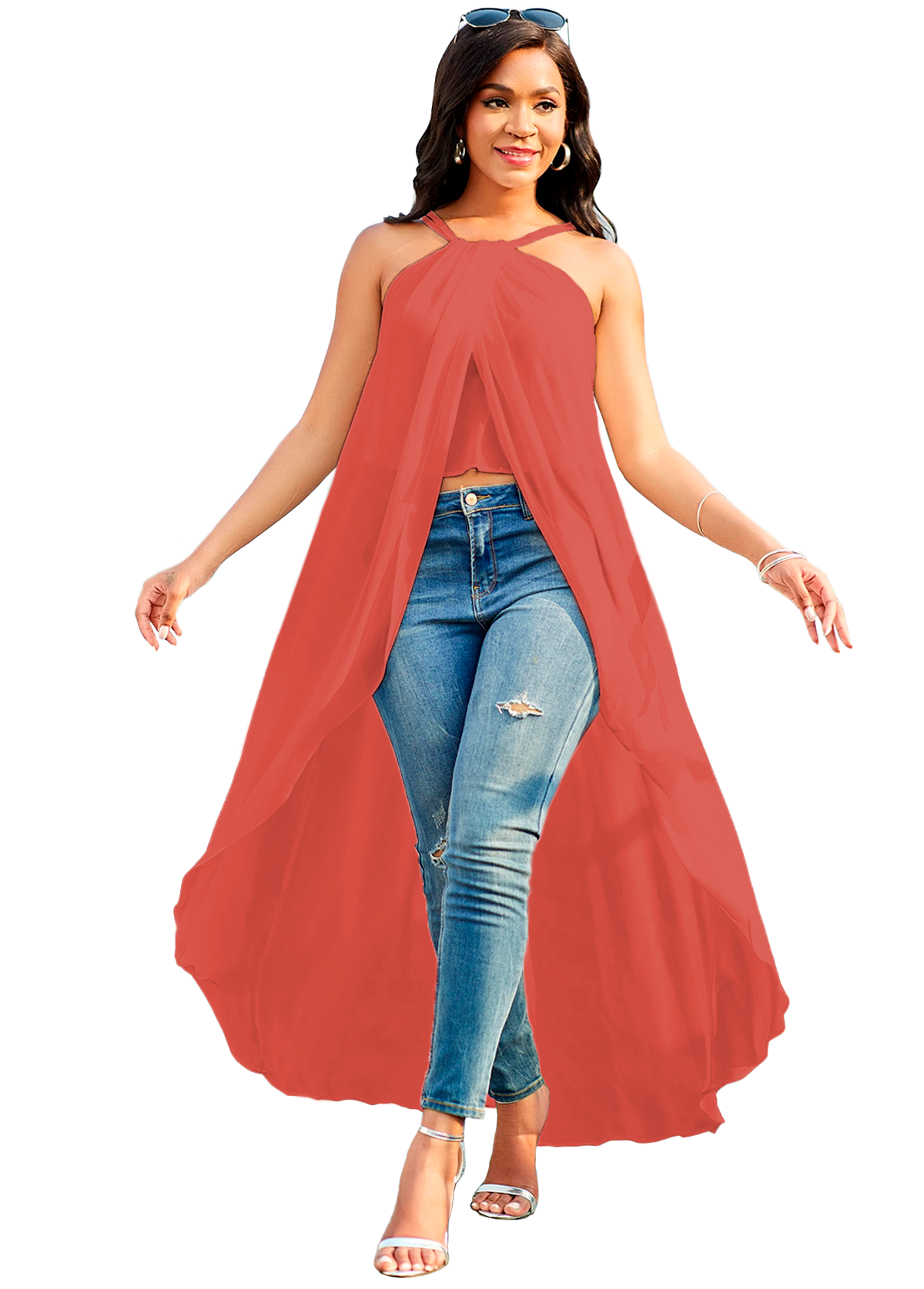 Maxi blusa de tirantes casual