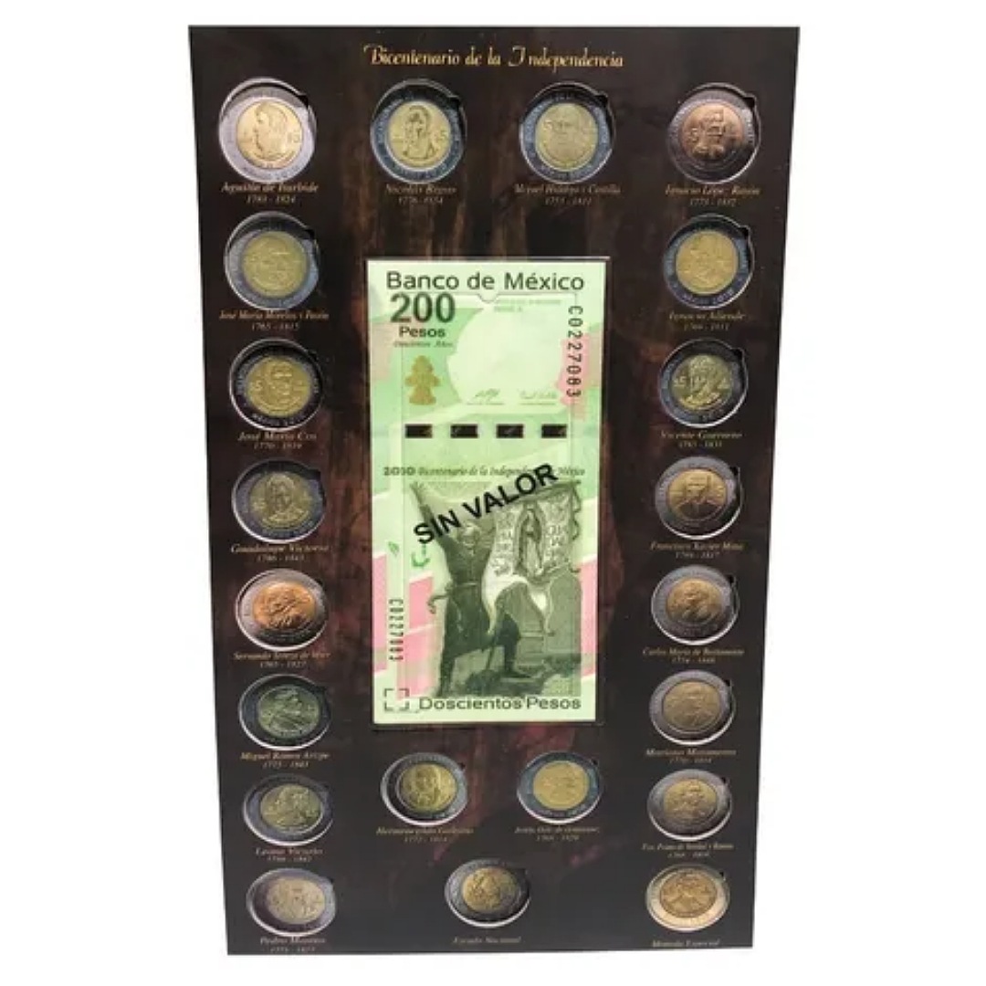 Álbum Tríptico Para Monedas Conmemorativas $5 $20 Y Billetes