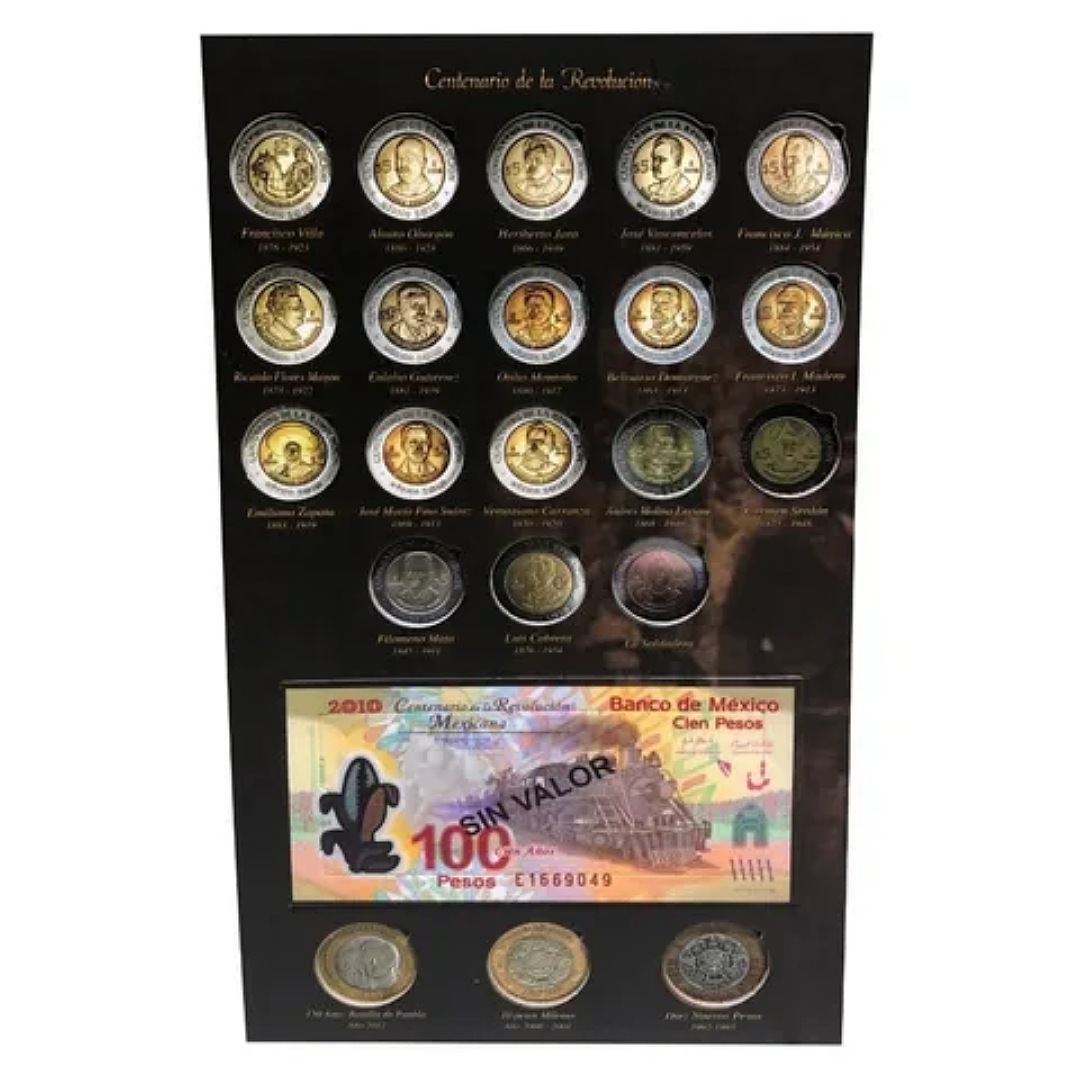 Álbum Tríptico Para Monedas Conmemorativas $5 $20 Y Billetes