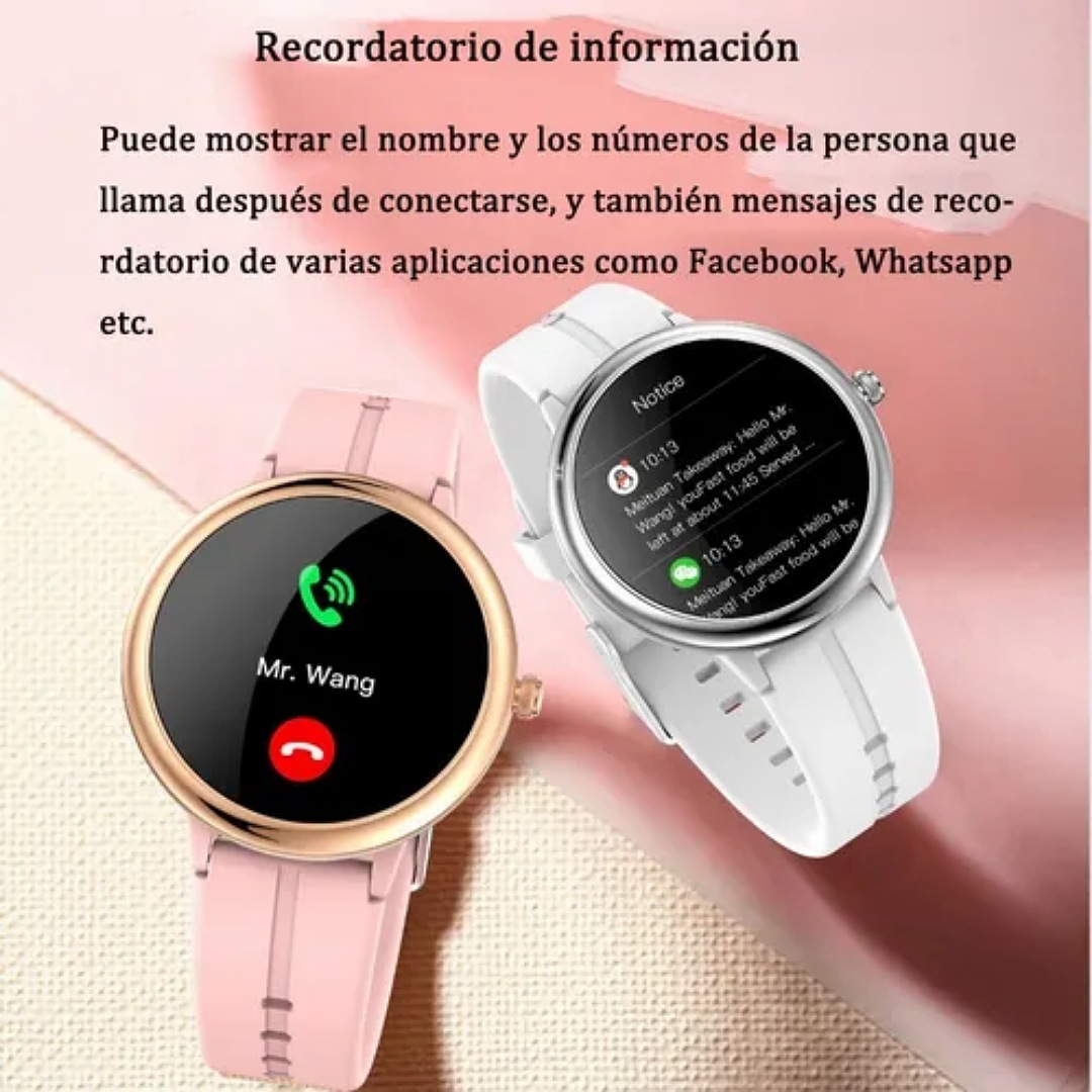 Reloj Inteligente Mujer Deportes Bluetooth Impermeable