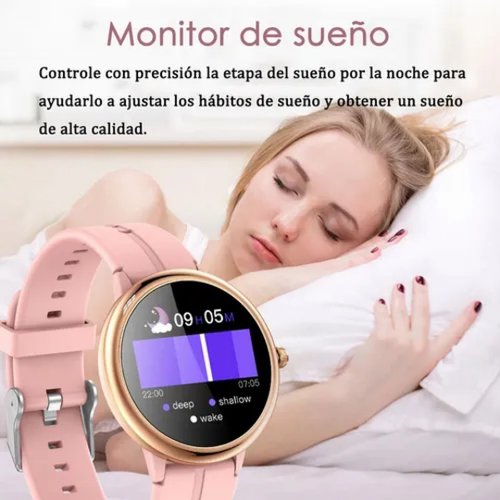 Reloj Inteligente Mujer Deportes Bluetooth Impermeable Rosa Malubero  Memoria interna 64 MB