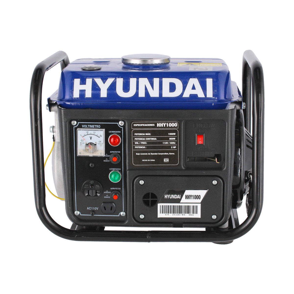 Generador De Corriente Eléctrica 1000 Watts HHY1000 Hyundai