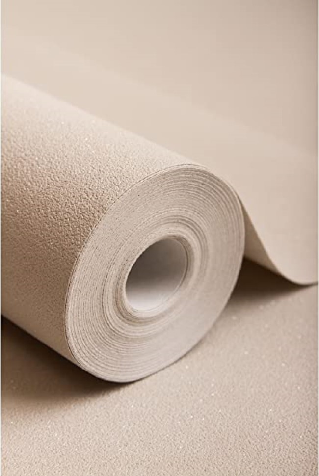 Papel Tapiz Adherible Textura Beige Solido 10m X 45cm