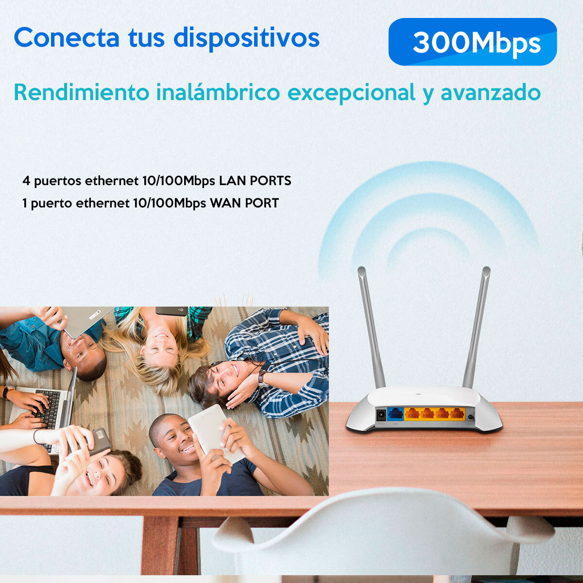 Router Tp-link Inalámbrico Para un WIFI rápido y Confiable N300 Tl-wr840n Antena Externa