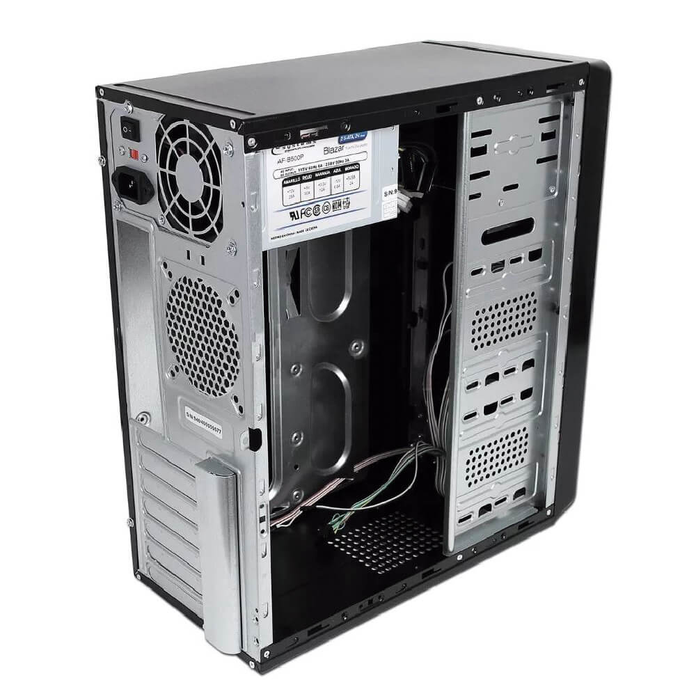 Gabinete Acteck Dassel P-502, Midi-Tower, ATX/micro-ATX, USB 2.0, con Fuente de 500W, Negro