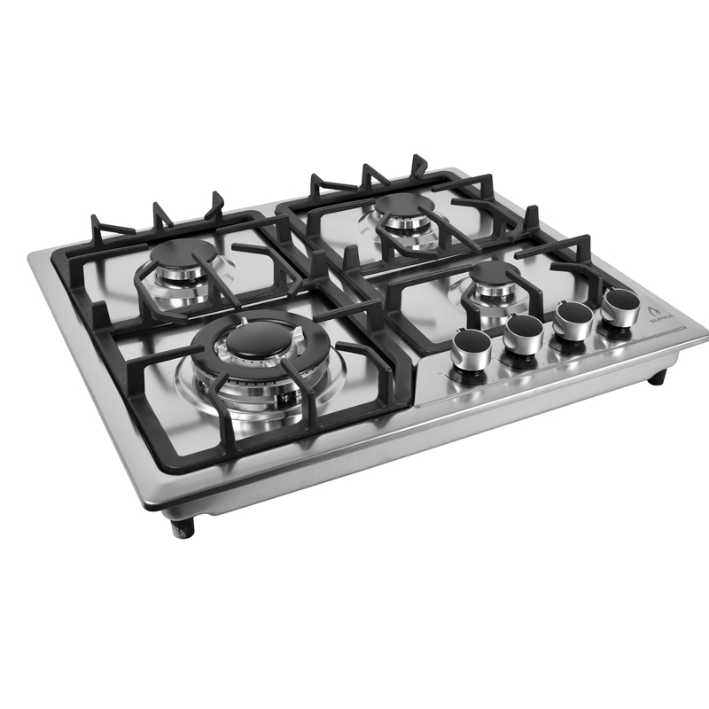 COMBO con campana de pared 90cm, parrilla eléctrica y parrilla de gas SUPRA DODICI de acero inoxidable