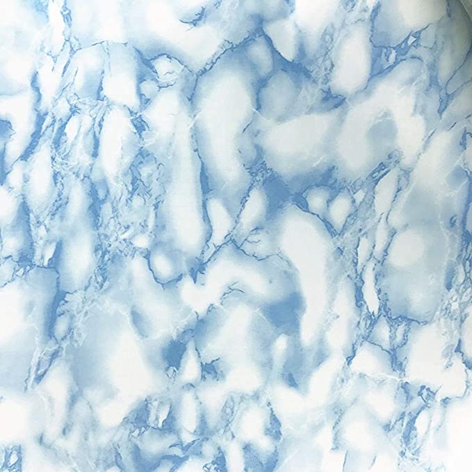 Papel Tapiz Adherible Marmol Azul 10m X 45cm