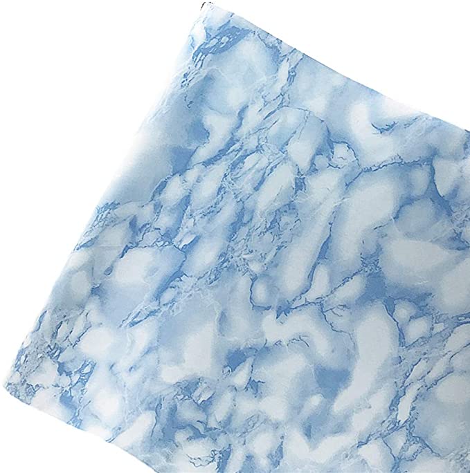 Papel Tapiz Adherible Marmol Azul 10m X 45cm