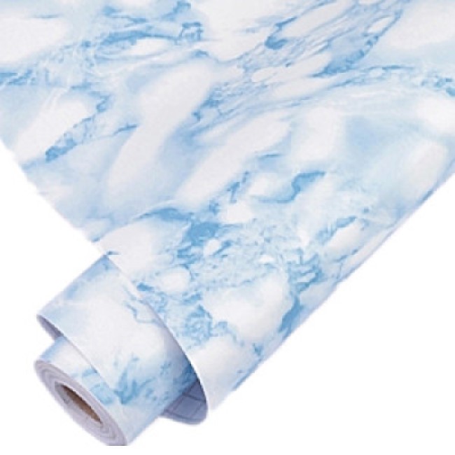 Papel Tapiz Adherible Marmol Azul 10m X 45cm