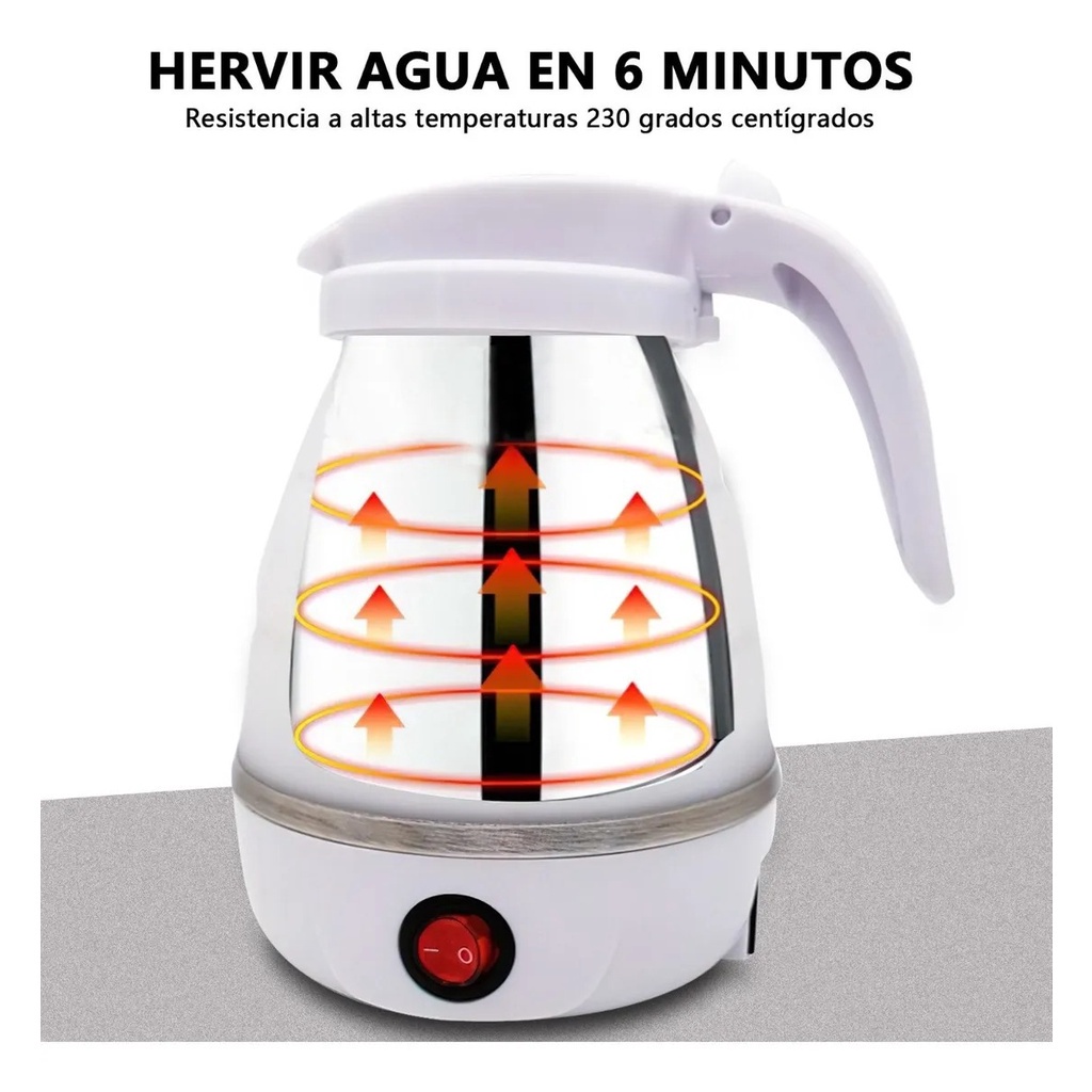 Mini Jarra eléctrica plegable de silicona.