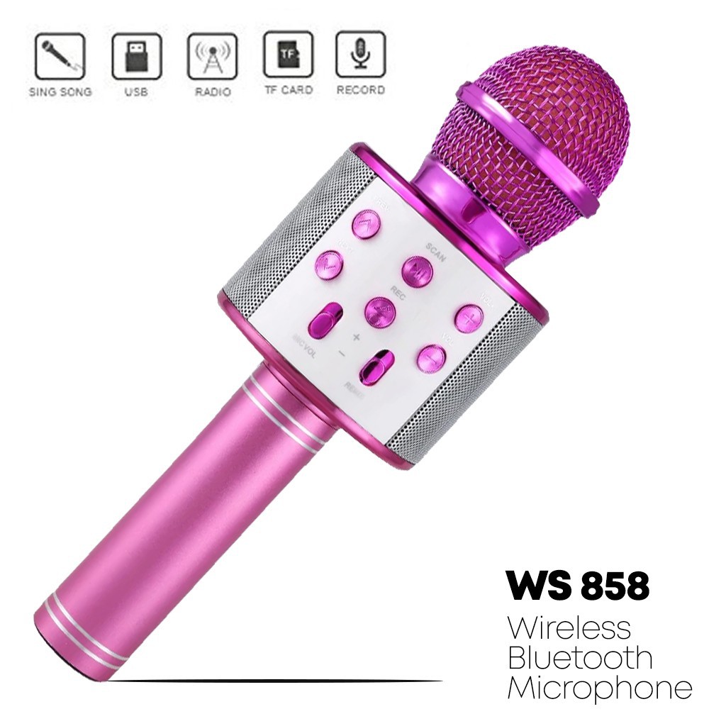 Mockins Rose - Micrófono de karaoke inalámbrico con altavoz integrado,  micrófonos inalámbricos compatibles con Bluetooth con iPhone y Android