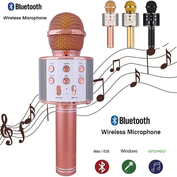 MICRÓFONO INALÁMBRICO KARAOKE BLUETOOTH .