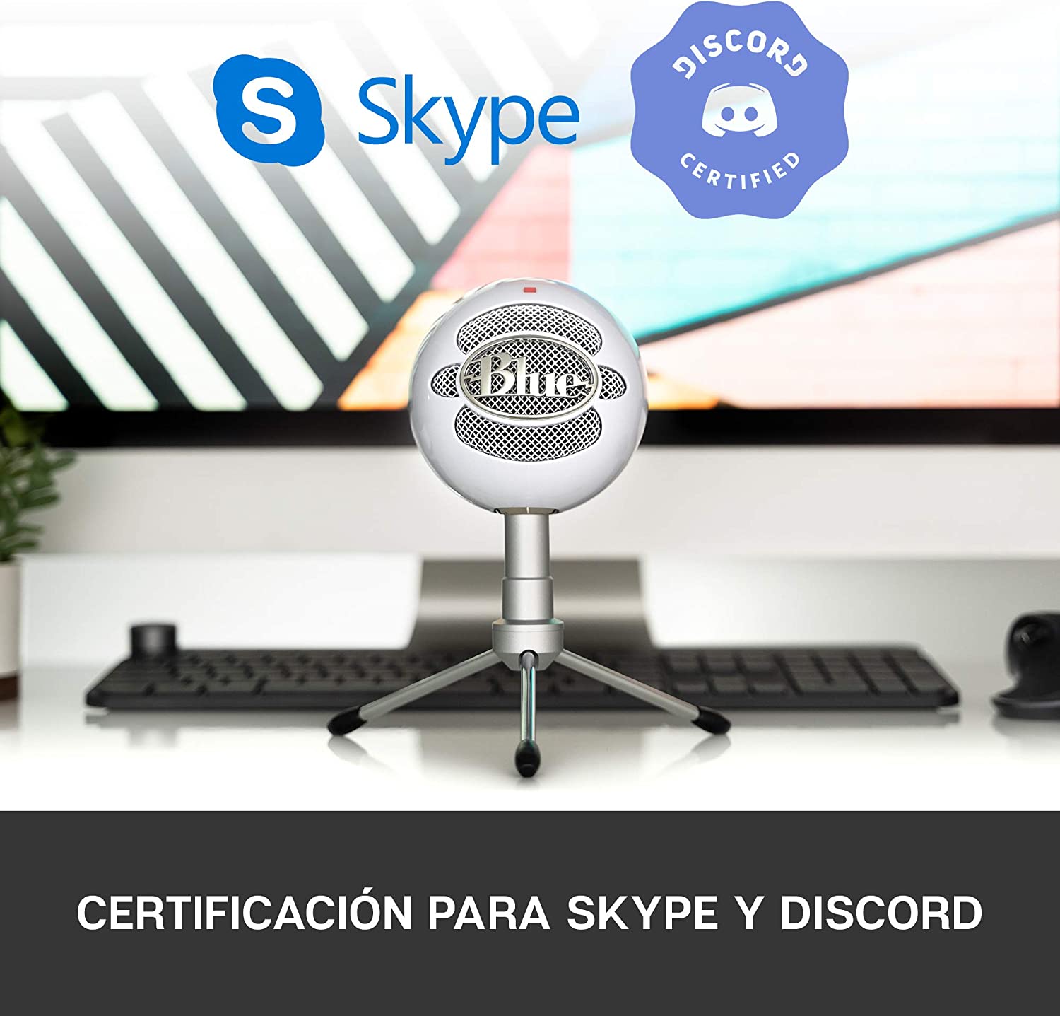 Blue Microfono Snowball Ice 1974 Plata