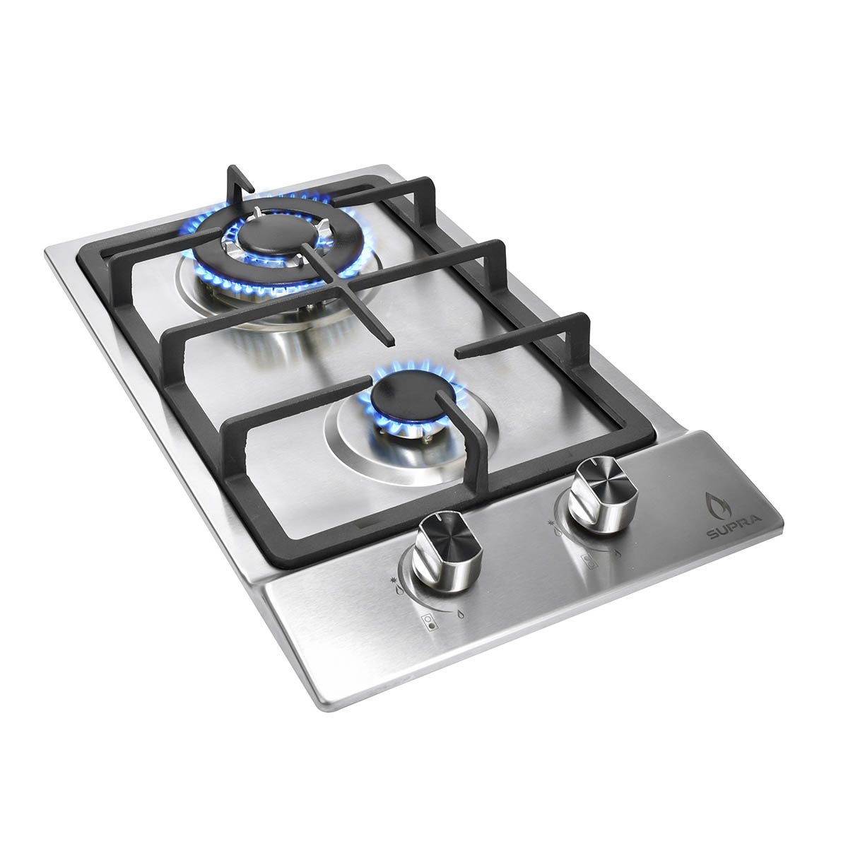 COMBO con campana de pared 90cm, parrilla de gas y parrilla eléctrica SUPRA ETNA de acero inoxidable