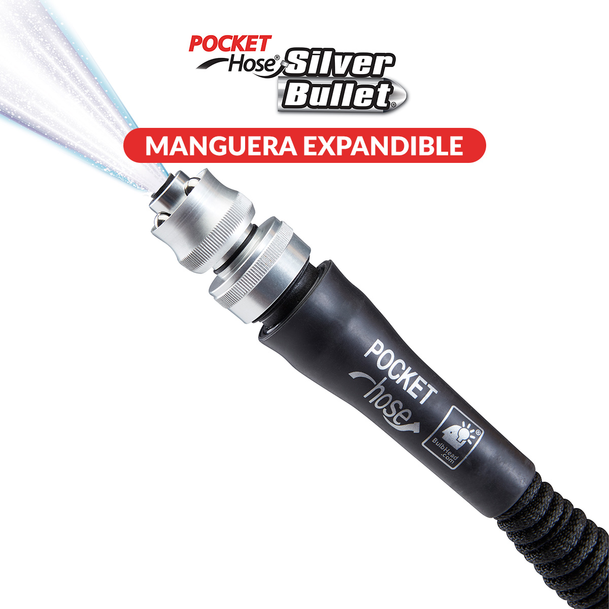 Manguera Expandible De 15 Metros Pocket Hose Silver Bullet 