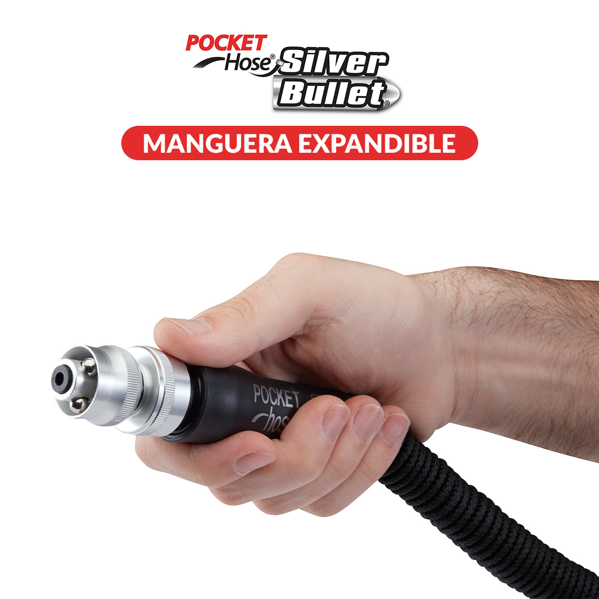Manguera Expandible De 15 Metros Pocket Hose Silver Bullet 