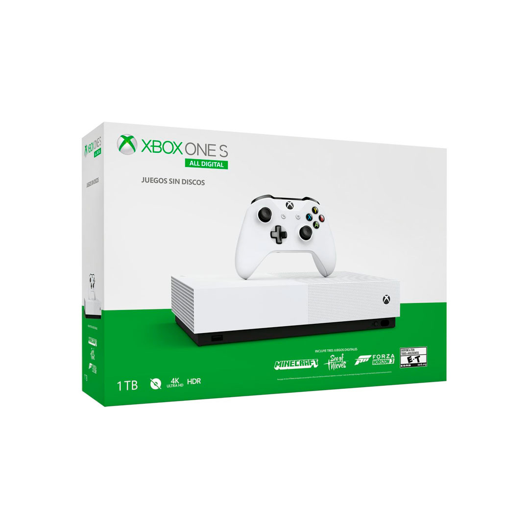 Xbox One S All Digital 1TB Blanco (Reacondicionado grado A)