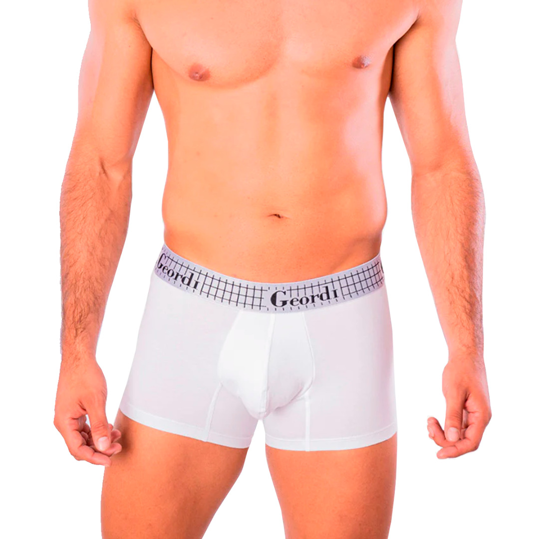 3 Pack Boxer Skiny Para Caballero Ropa Interior Caballero, Boxers Para Hombres, Boxer Algodón Corto Para Hombre, Set de 3 Piezas Boxers, Tripack de Boxer Blanco y Azul