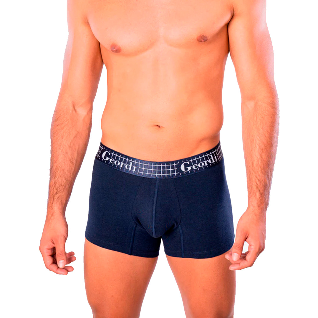 3 Pack Boxer Skiny Para Caballero Ropa Interior Caballero, Boxers Para Hombres, Boxer Algodón Corto Para Hombre, Set de 3 Piezas Boxers, Tripack de Boxer Blanco y Azul
