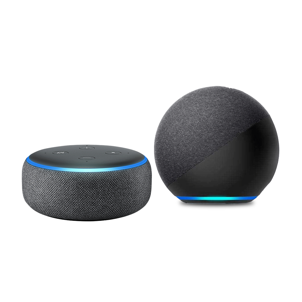 Alexa Echo Dot Smart Speaker 4a Gen. Negro+ Alexa Echo Dot Smart Speaker 3ra Gen.