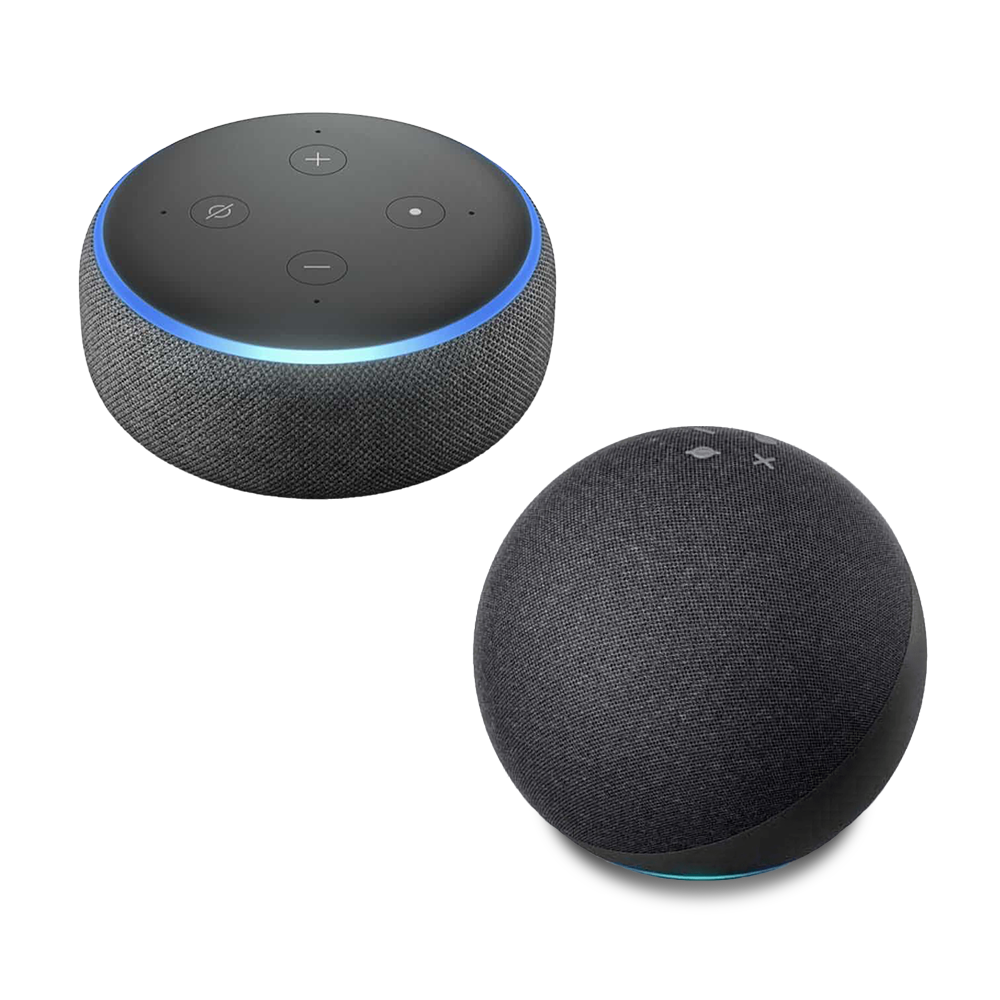 Alexa Echo Dot Smart Speaker 4a Gen. Negro+ Alexa Echo Dot Smart Speaker 3ra Gen.